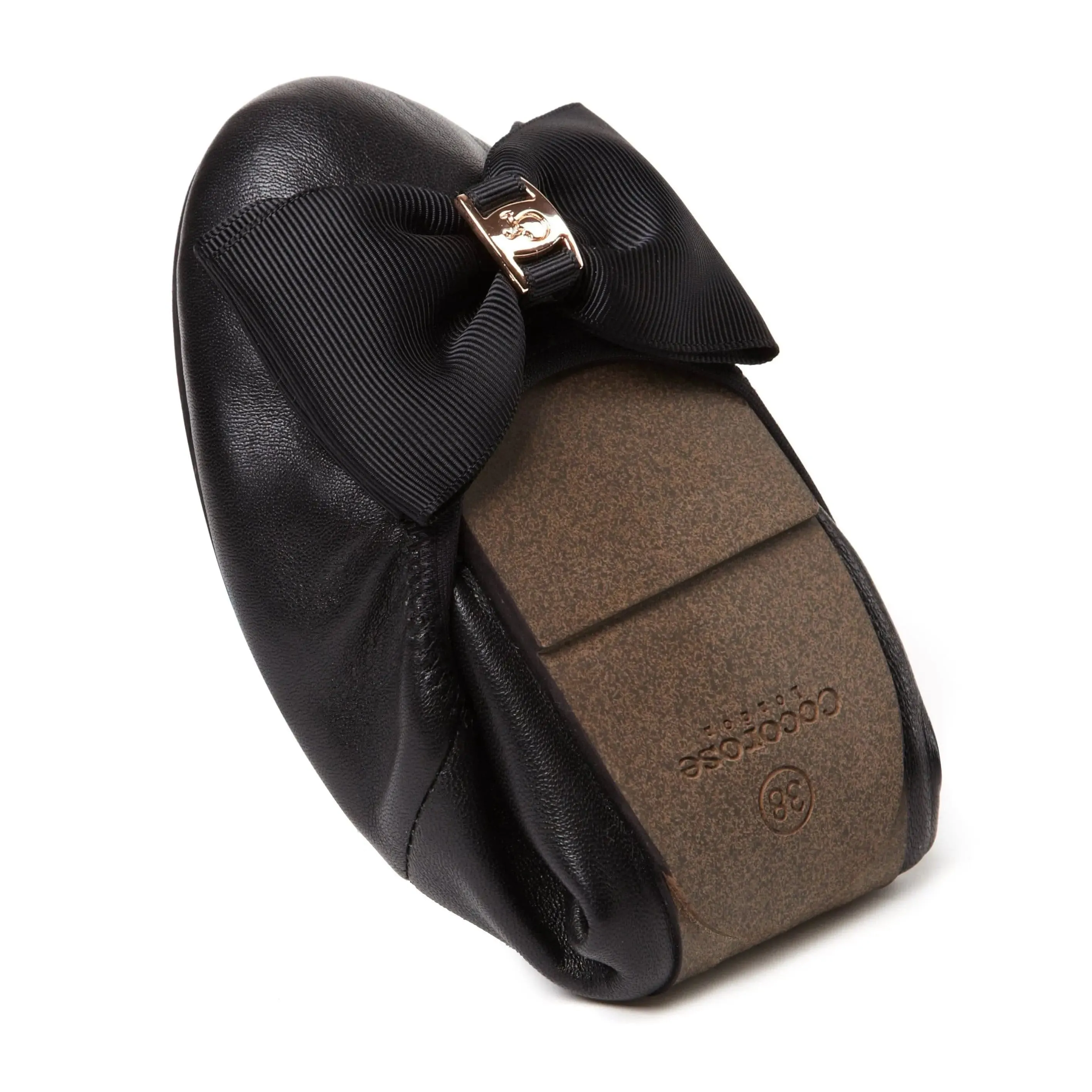 Loafers style Buckingham - Black Leather Ballerina