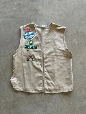 Sustainable Recycled Material 1990s scout vest (M)