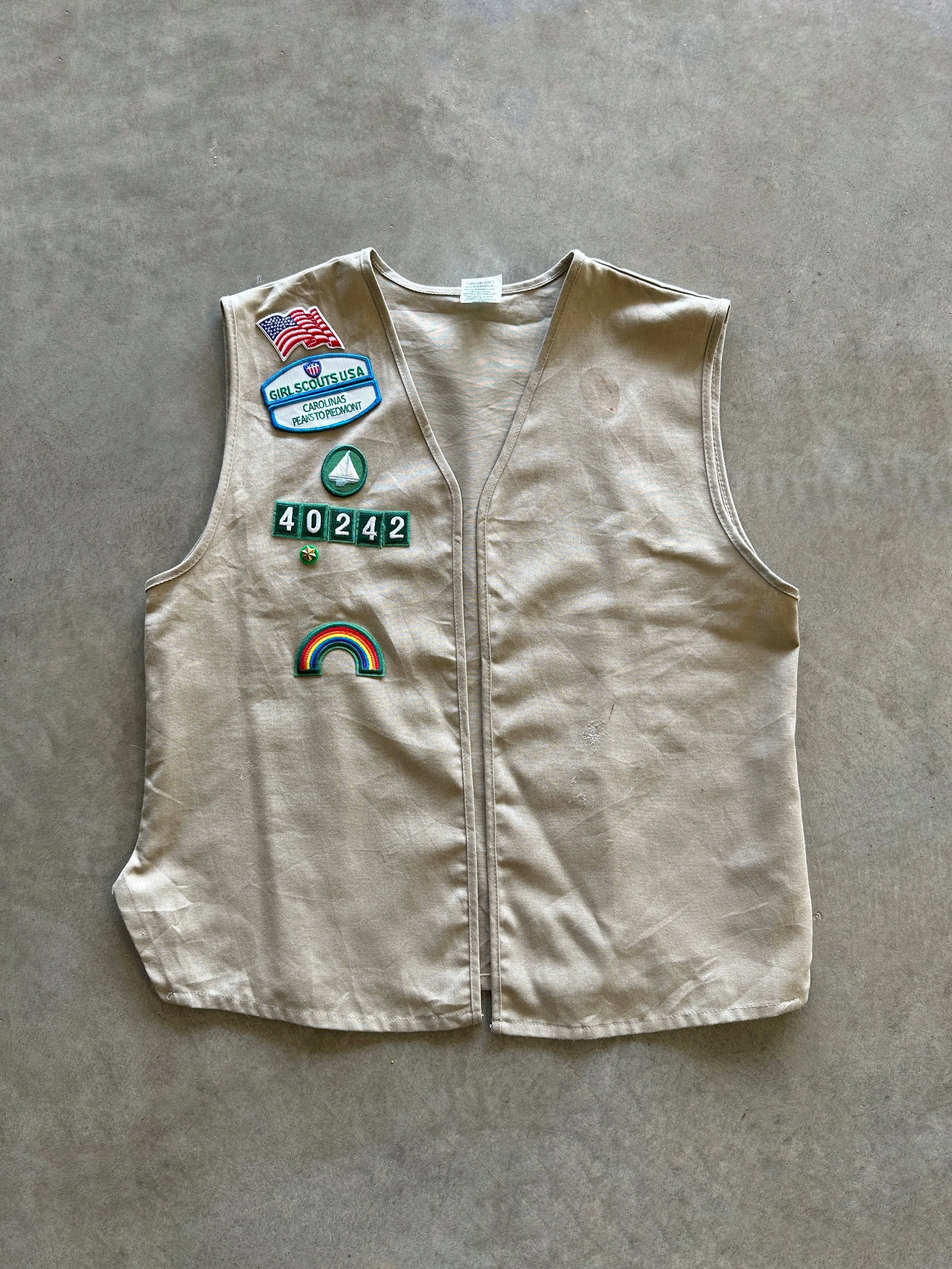 Sustainable Recycled Material 1990s scout vest (M)