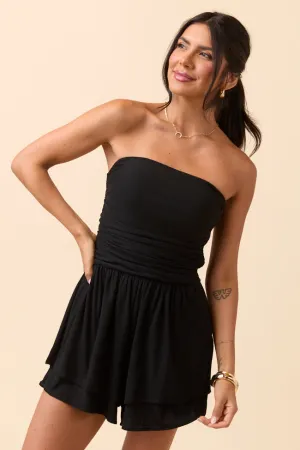 Tammy Black Strapless Romper SALE Ice Fit BalancedDrape