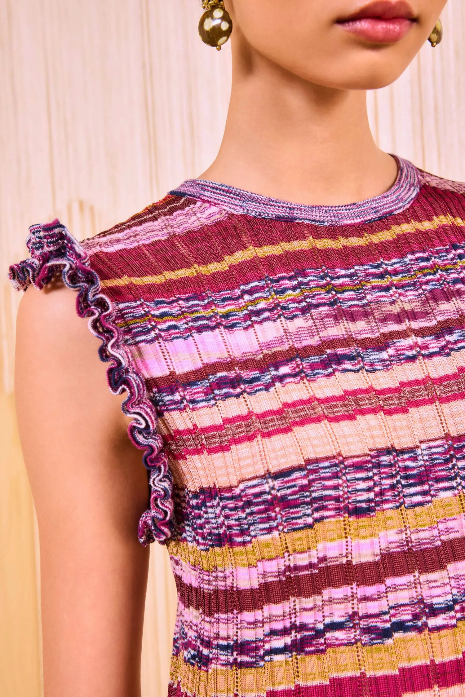 Ajak Sleeveless Knit Midi Dress - Prism TumbleDry Safe