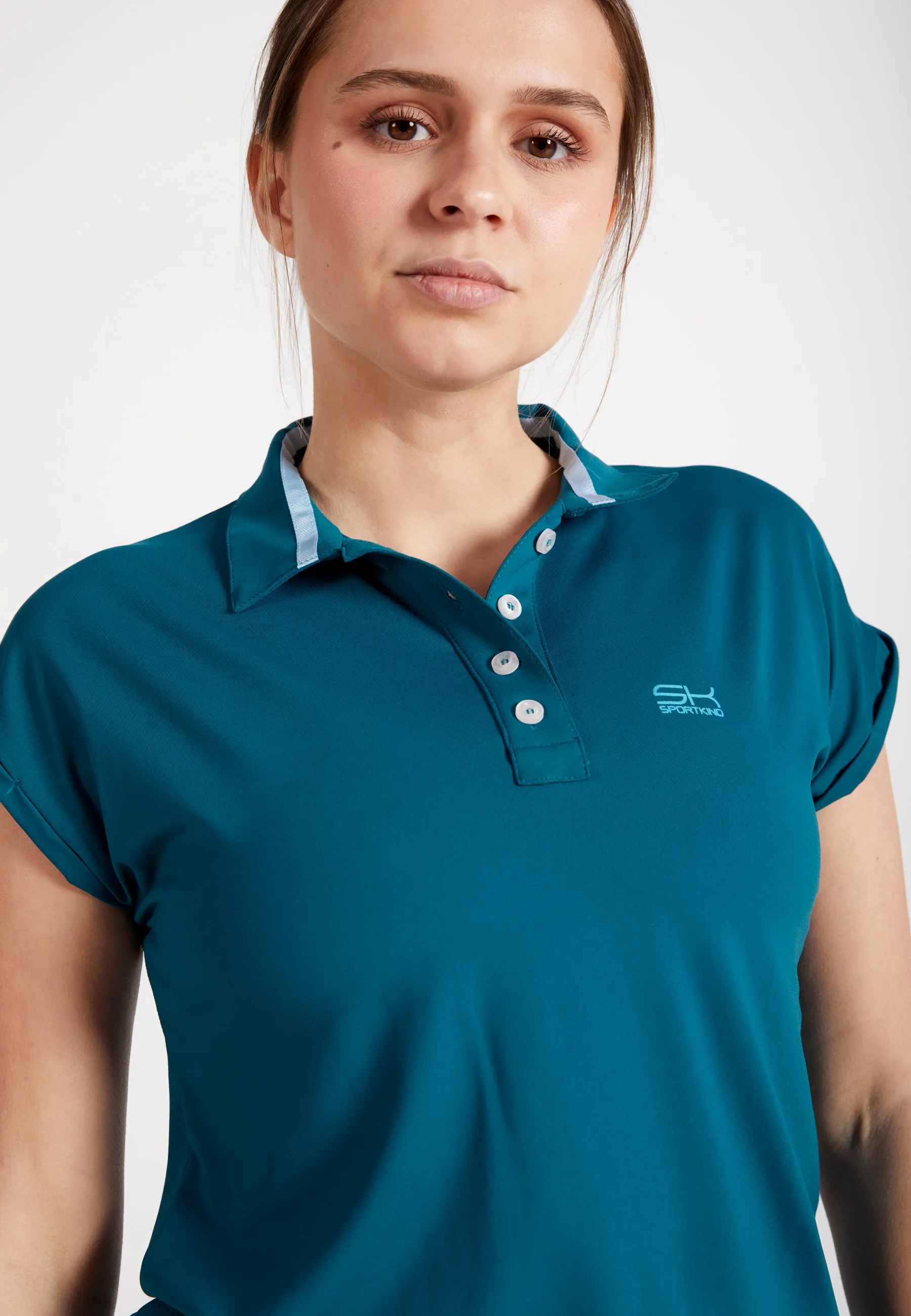 Weekend Comfort Wear Tennis Polo Shirt Loose-Fit, dark teal