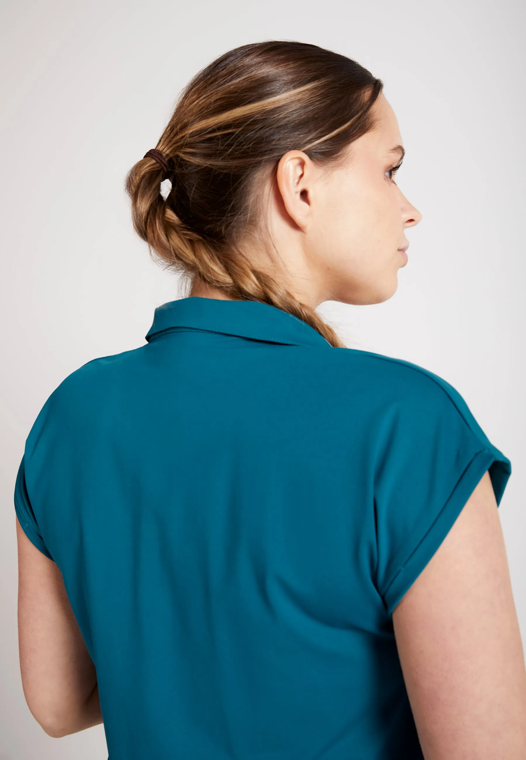 Tennis Polo Shirt Loose-Fit, dark teal brandable LightweightBlend