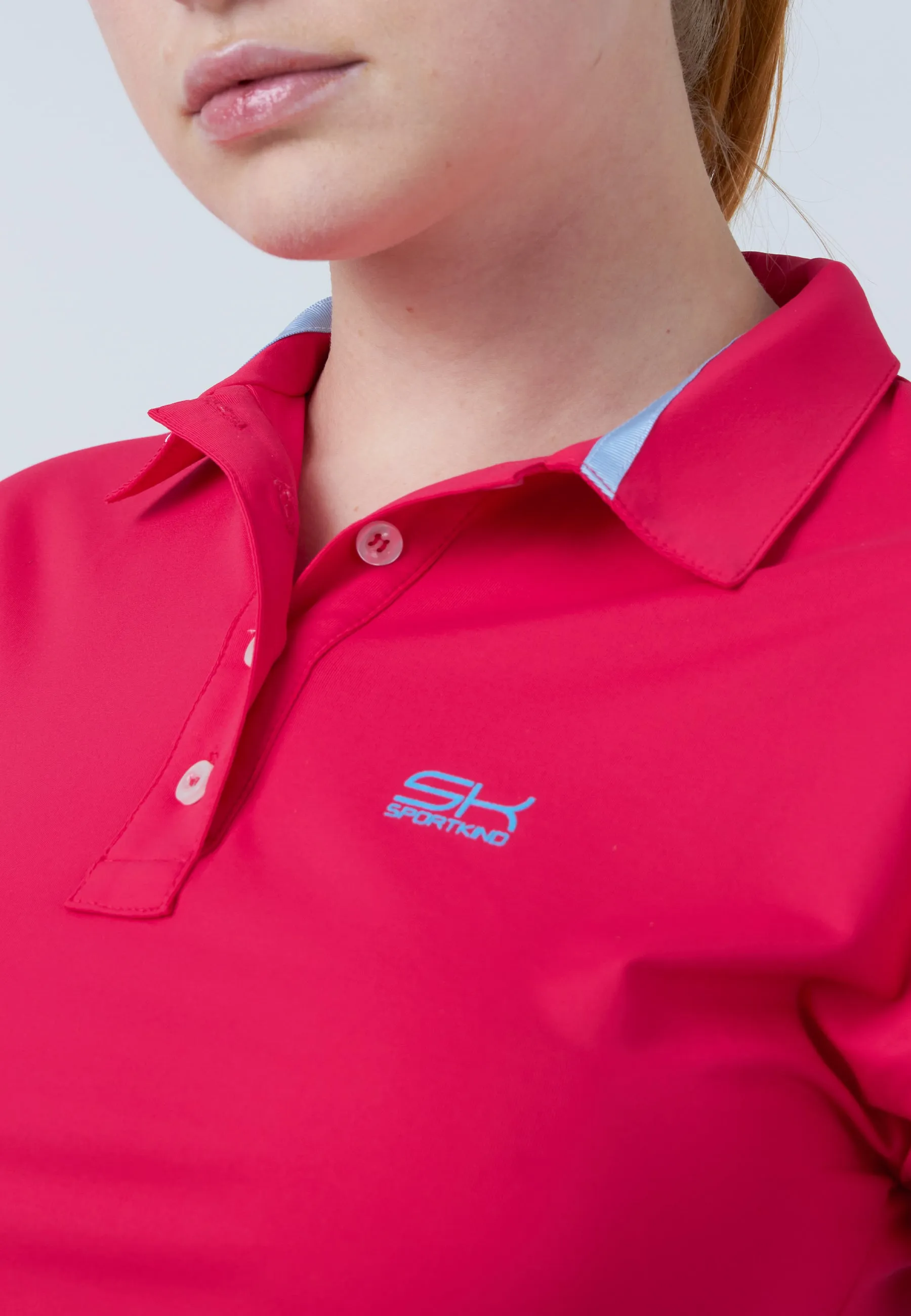 Tennis Polo Shirt Loose-Fit, pink Comfy Active Fit