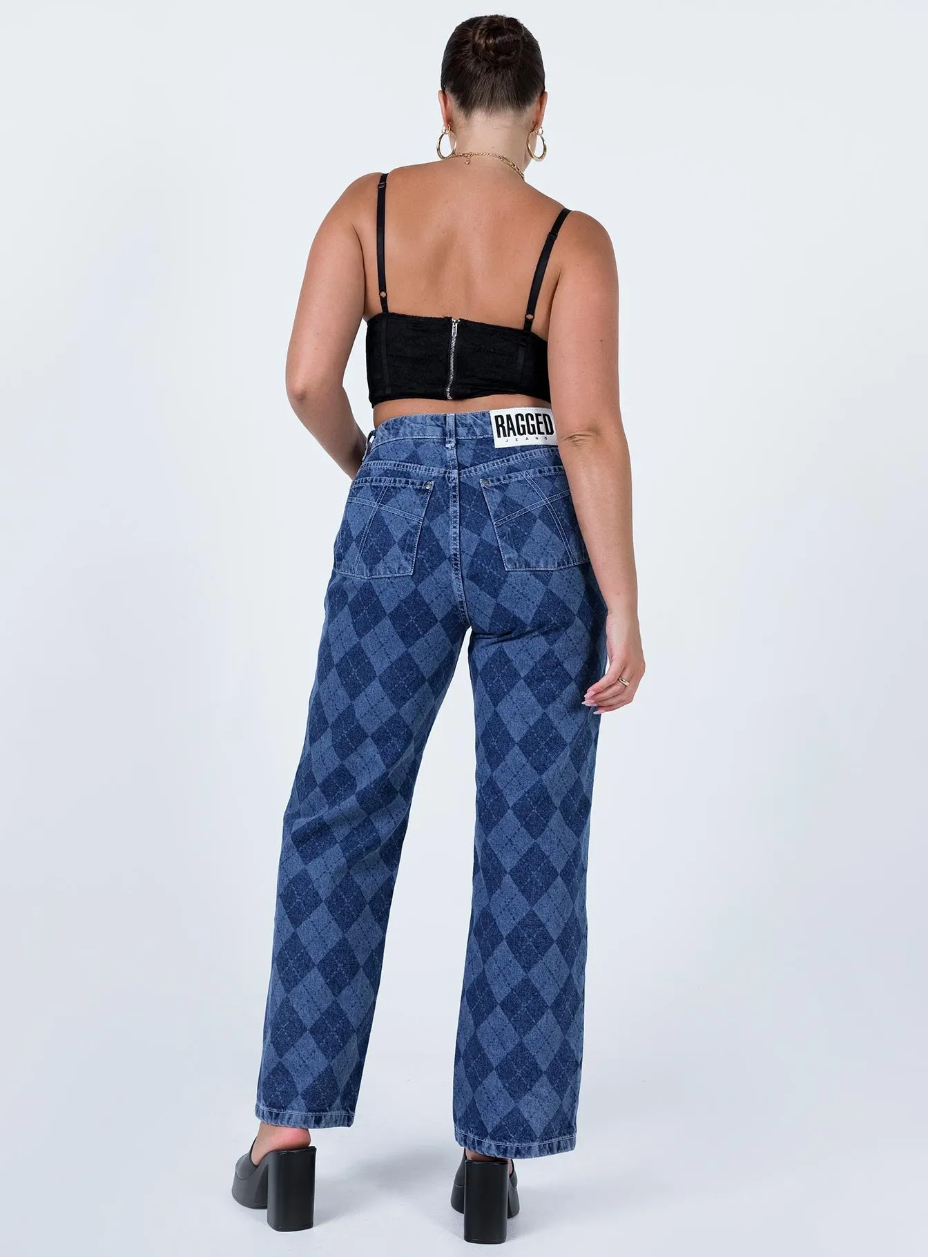 The Ragged Priest Detention Mid/Light Blue Jeans Denim Everyday Wear School Fit