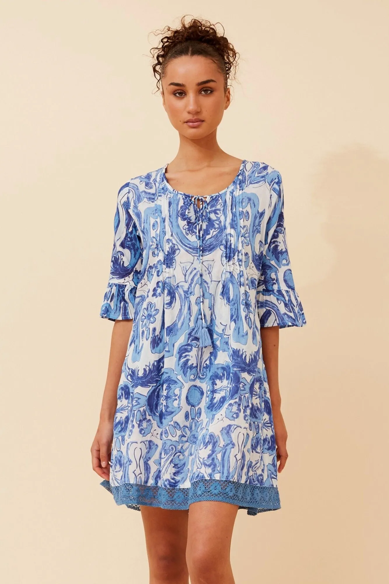 NIETTA ABSTRACT PRINT DRESS Non-Pilling Minimal Fit