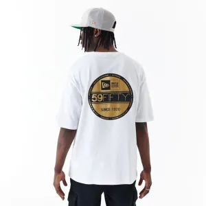 Chilly Style New Era Sticker White Oversized T-Shirt