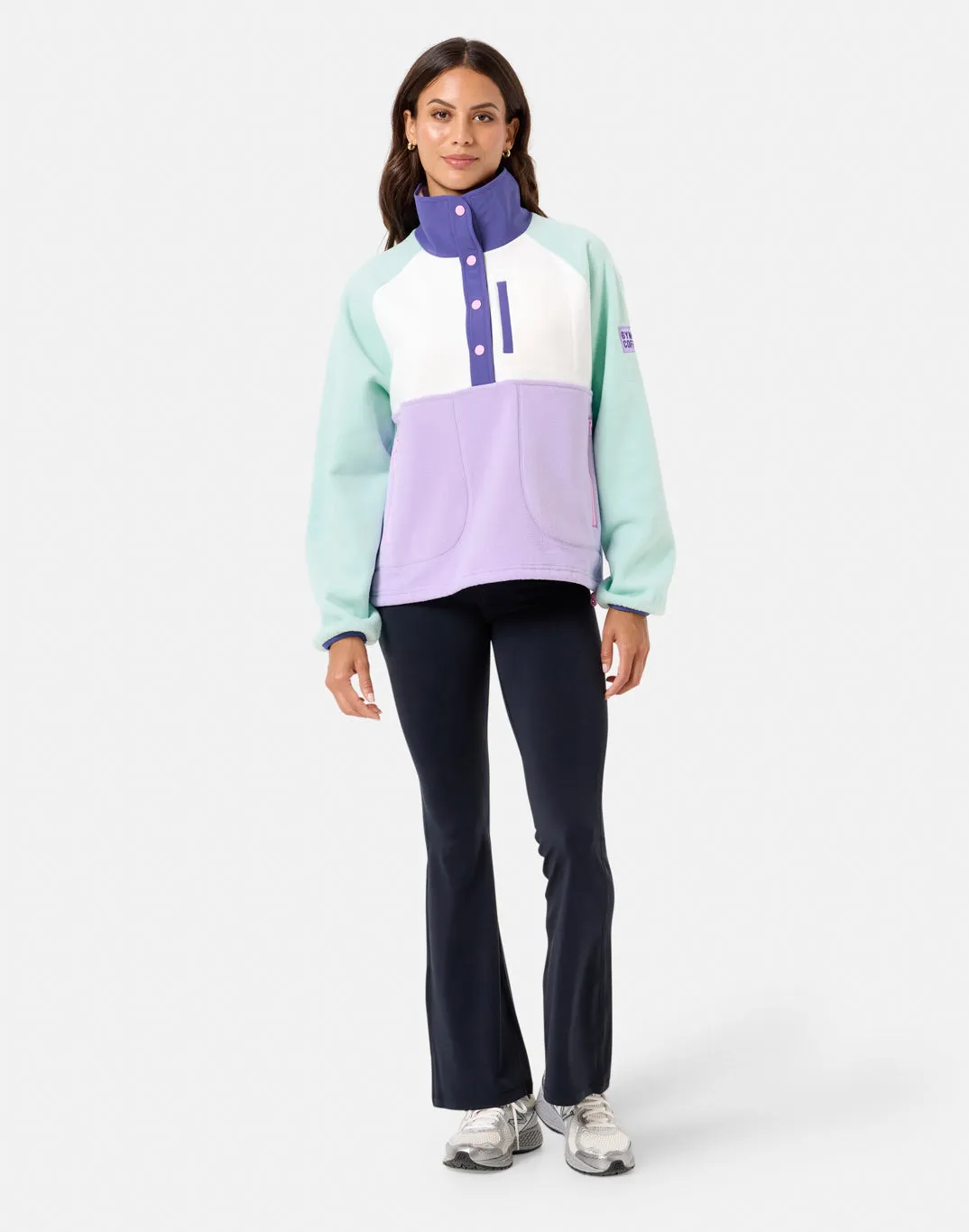 Wander Ready Snap Polar Fleece in Lilac Mint