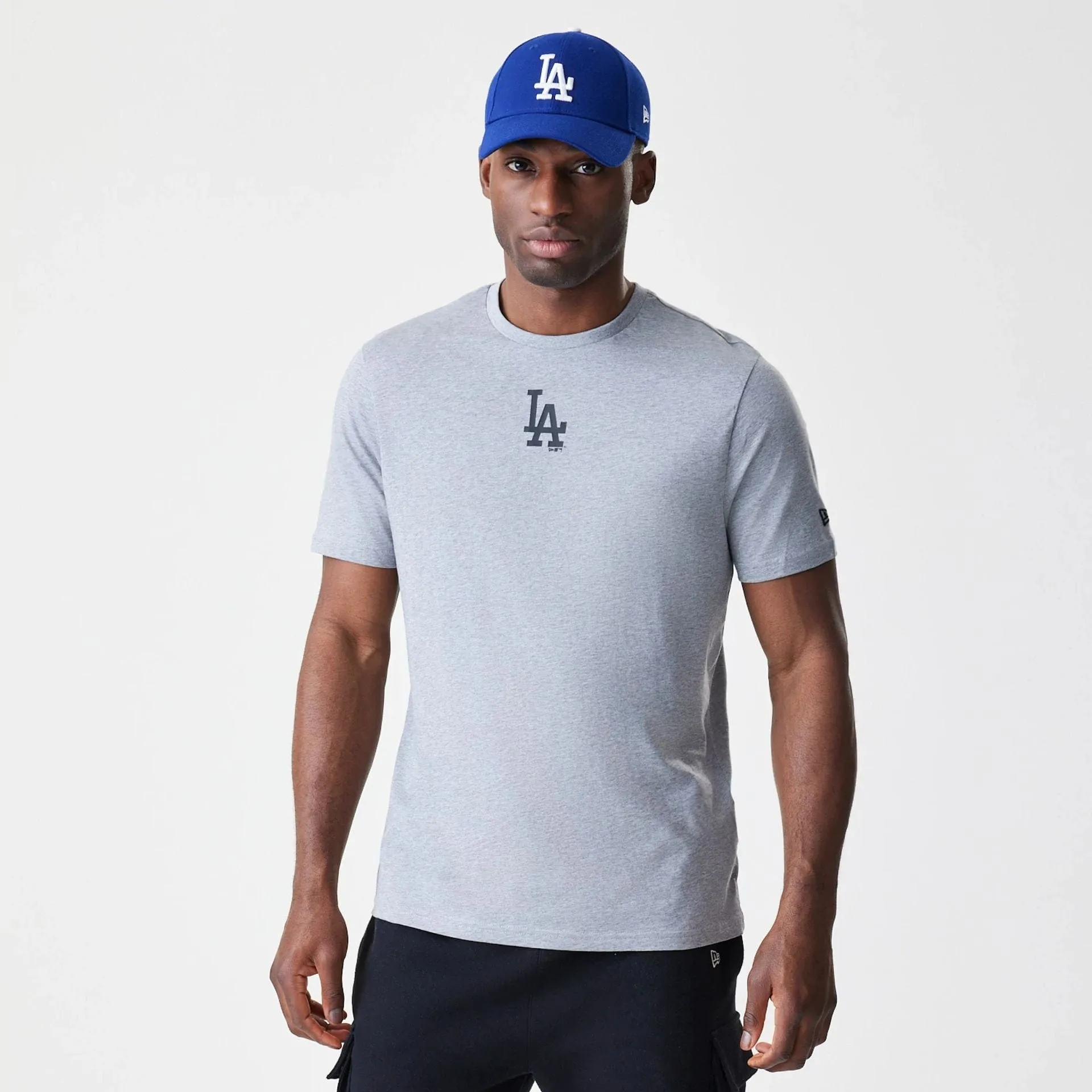 LA Dodgers MLB Logo Grey T-Shirt Soft Touch Texture