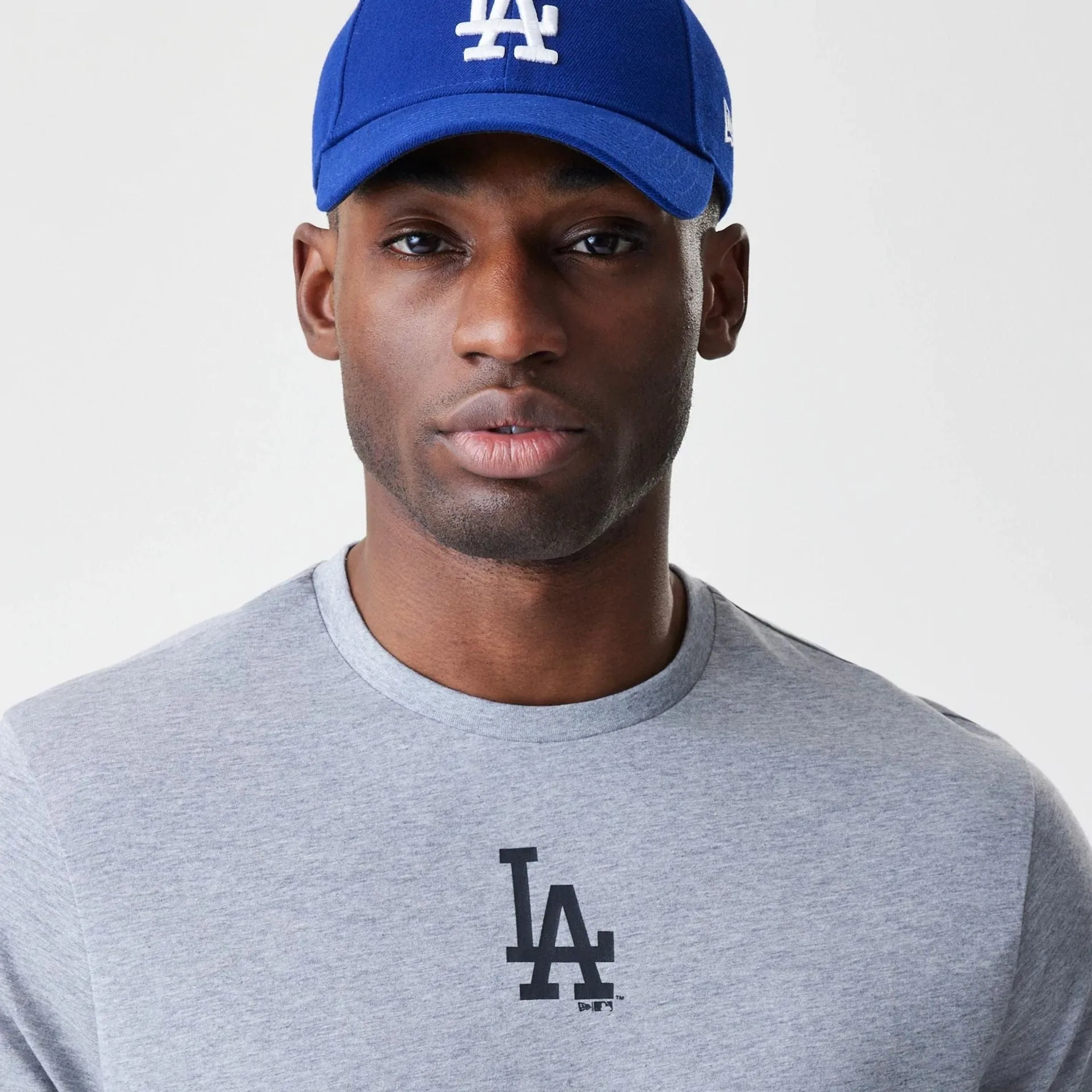 LA Dodgers MLB Logo Grey T-Shirt Fashionable Option