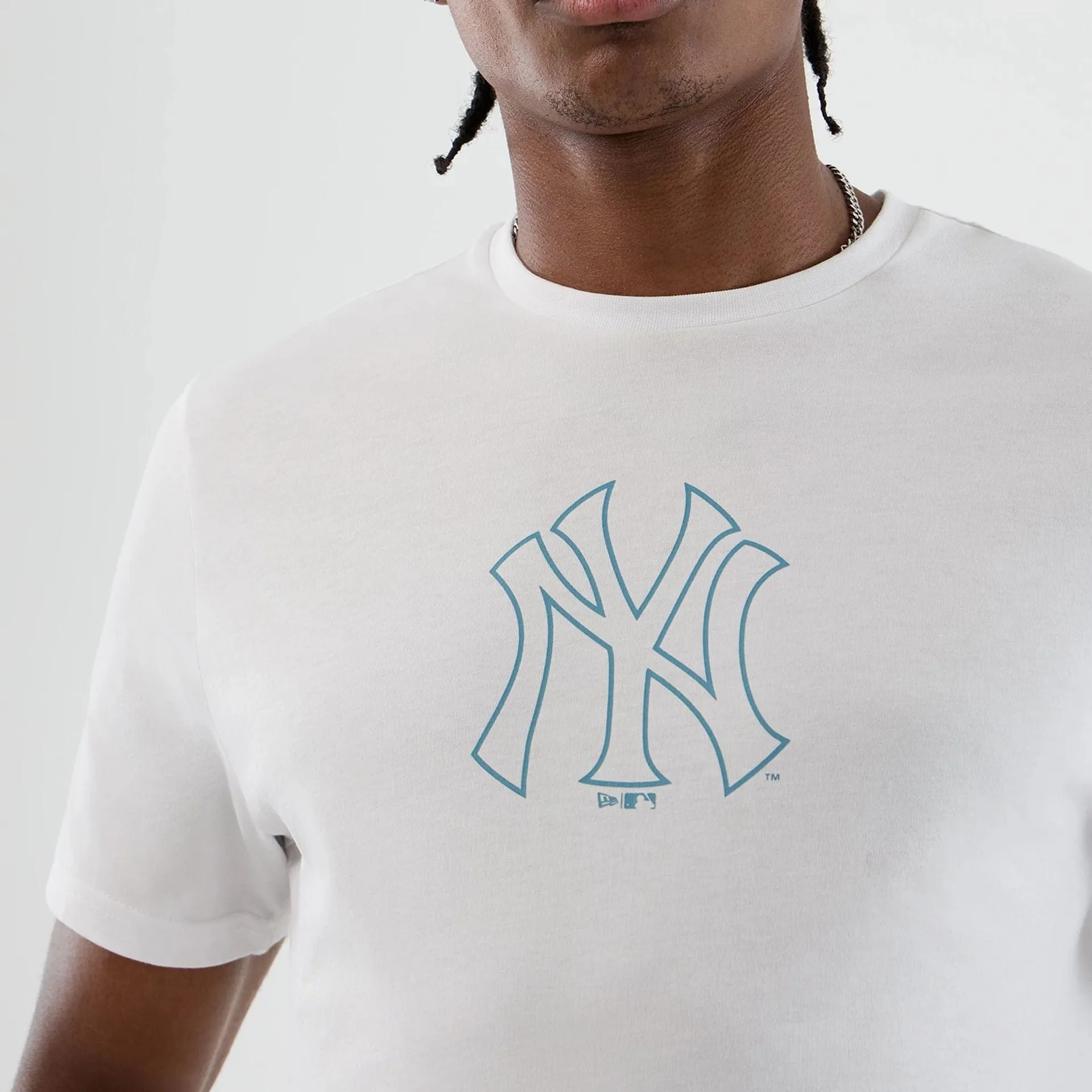New York Yankees MLB Back To School White T-Shirt Collared