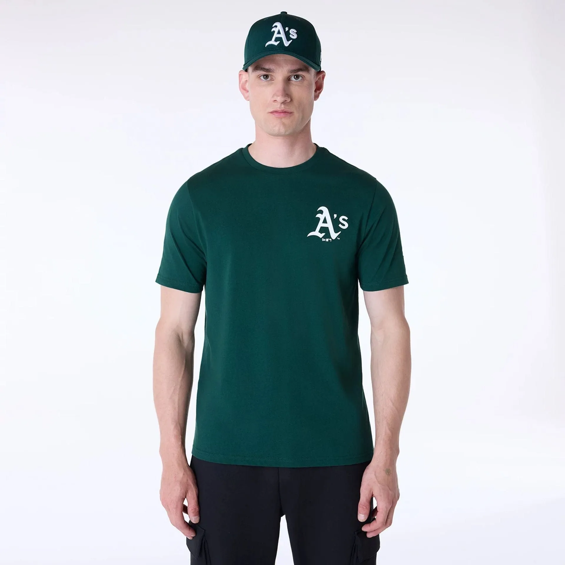 Long Lasting Color Oakland Athletics MLB Pennant Graphic Dark Green T-Shirt