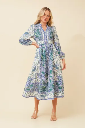 Live Soft SUNNY BORDER PRINT MIDI DRESS