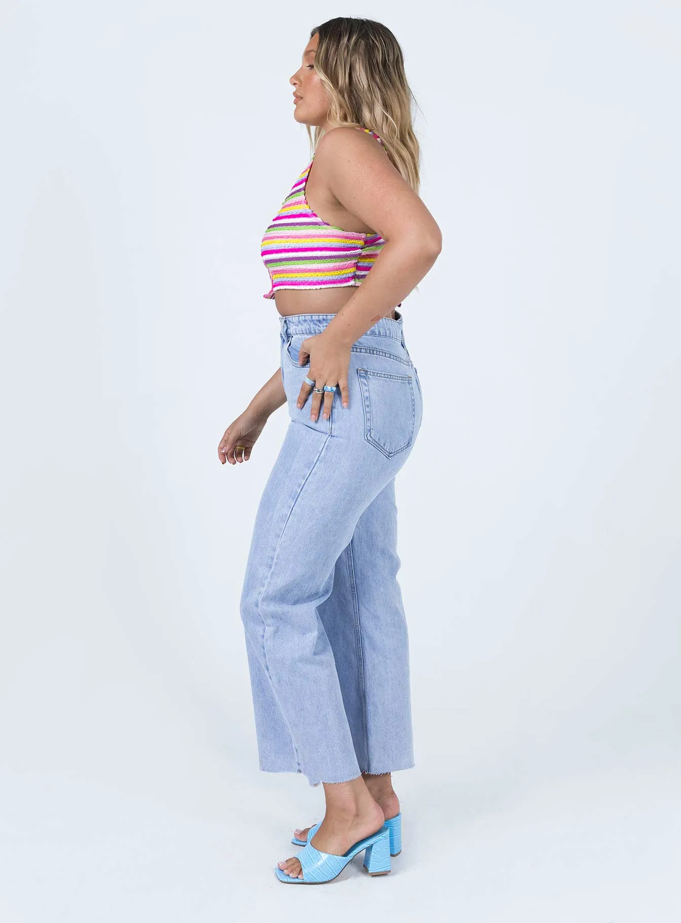 Tokoyo Dreaming Straight Leg Denim Jeans Fit For Daily Daily Favorite