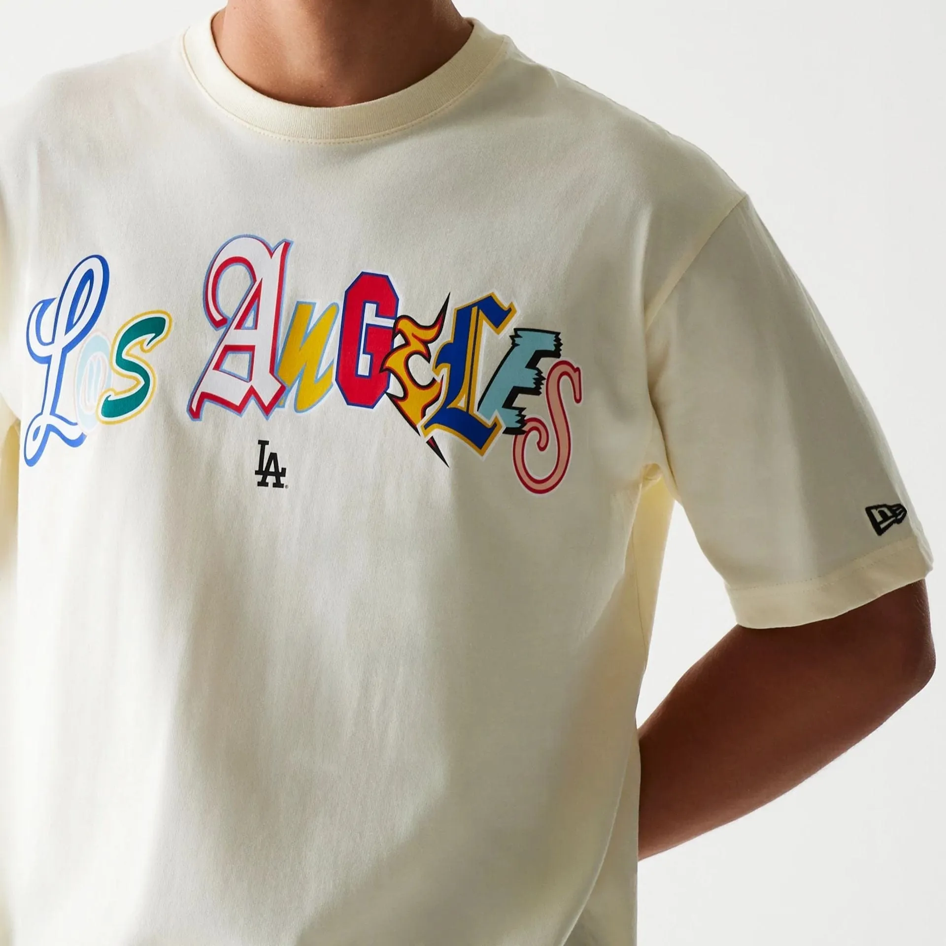 LA Dodgers MLB Life Graphic Cream T-Shirt Classic Comfort