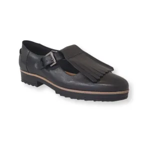 Practical Wear Lauren Thomas Womens Shoe Lolo Strap Black Leather