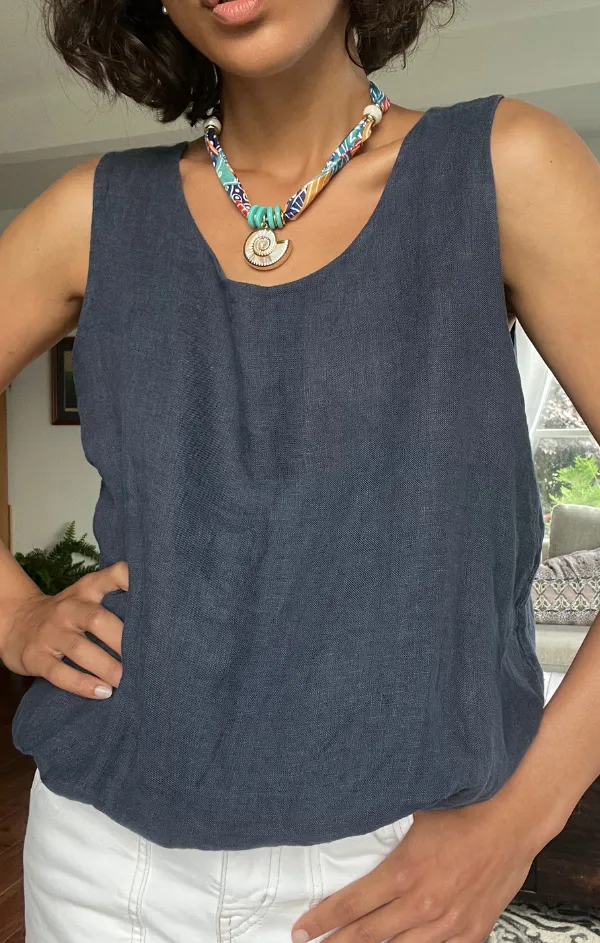 Sadie Linen Tank Fresh Glow