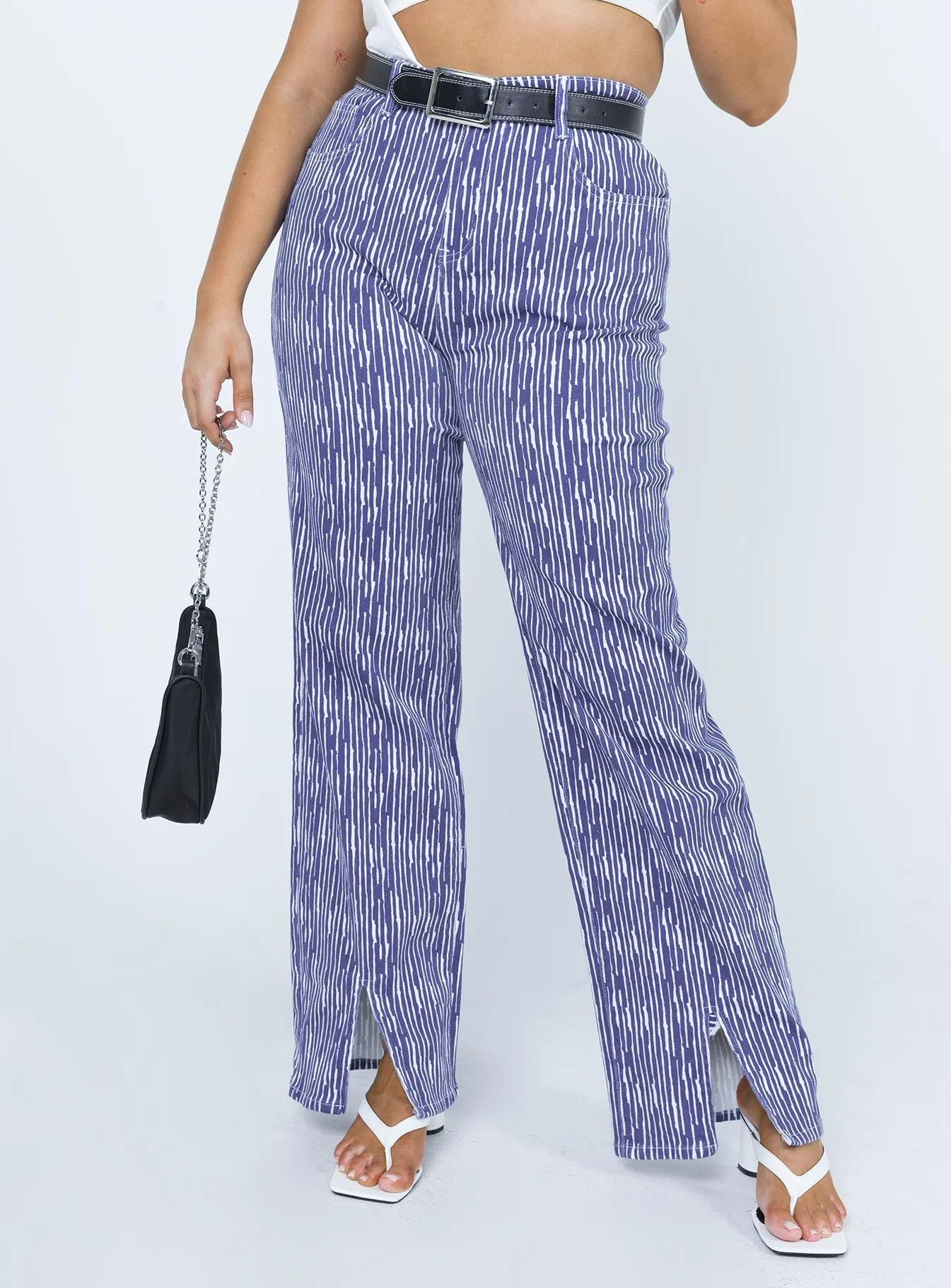 Artist Vibe Comfy Trendy High Quality Danica Painted Stripe Denim Jeans