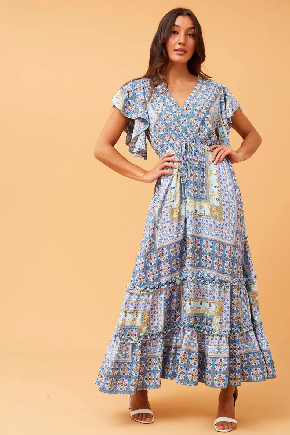 GEMALLA BOHO FLORAL MAXI DRESS Fine Details