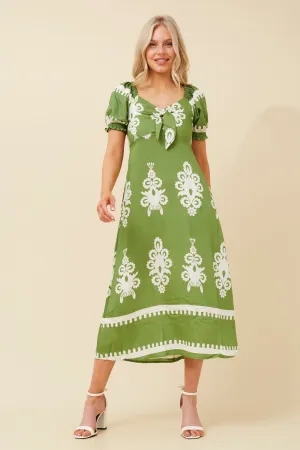 Photo Glow Matte-finish FAITH BOHO MIDI DRESS