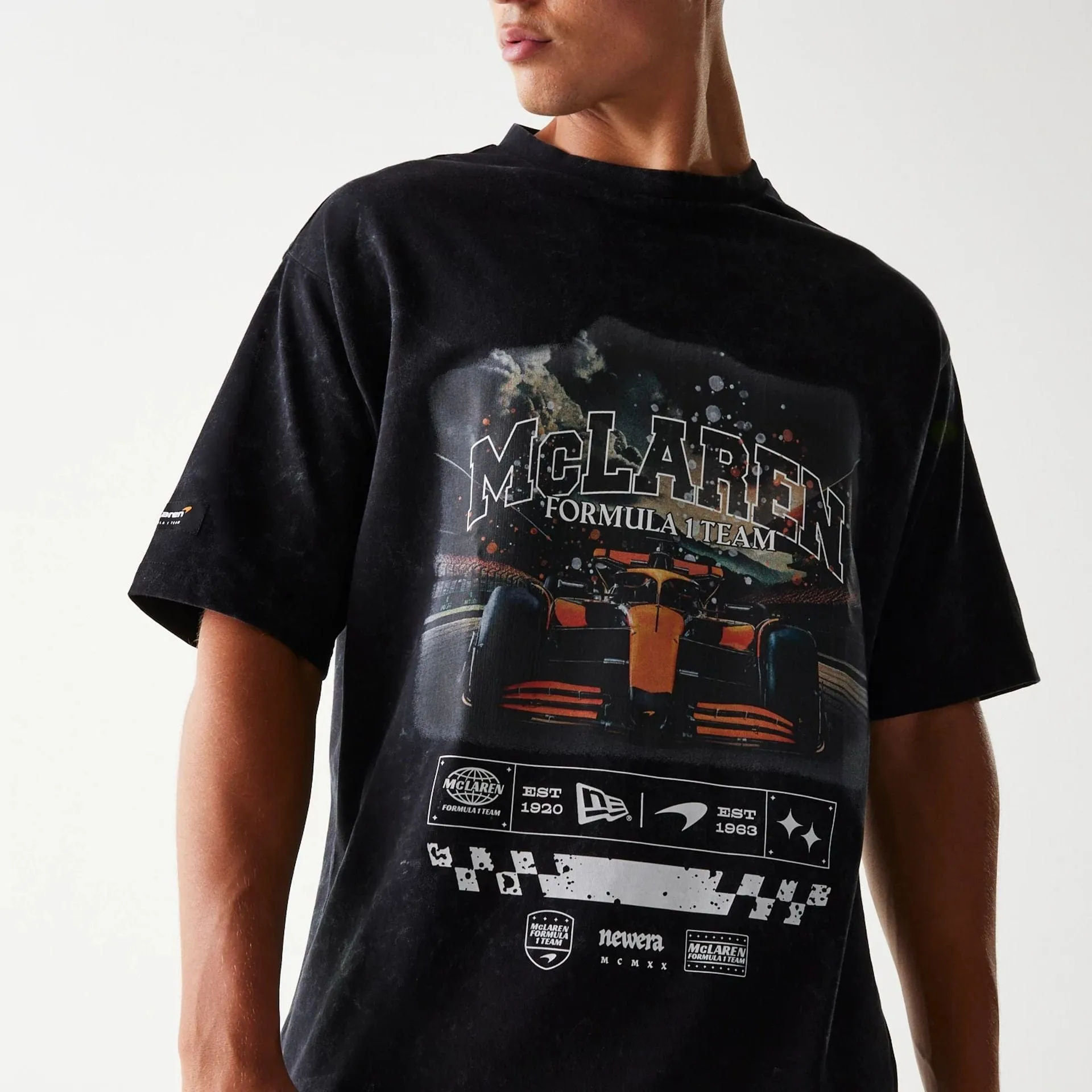 McLaren Racing Washed Graphic Black Oversized T-Shirt Outdoor Smart