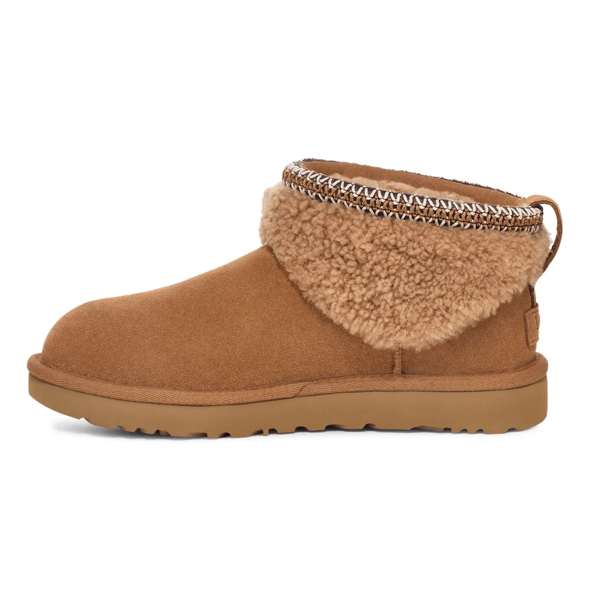 Comfort Padding Cushioned UGG Women's Classic Ultra Mini Maxi Curly Chestnut
