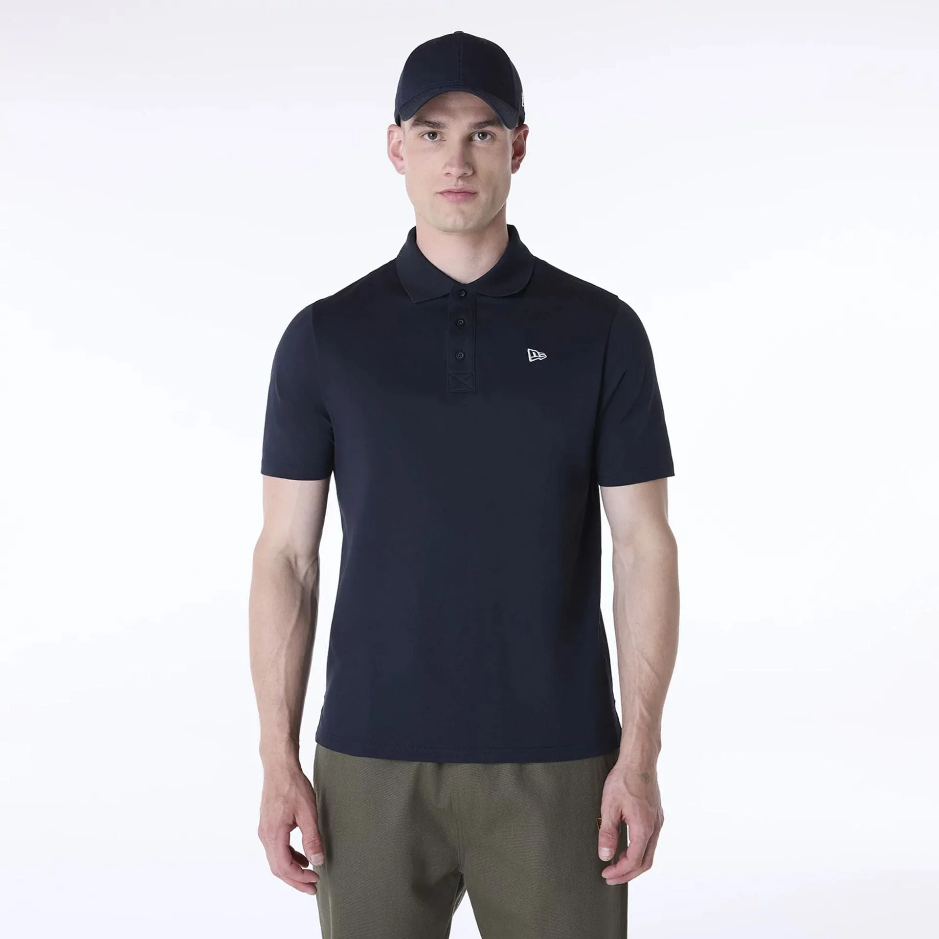 New Era Polo Navy T-Shirt Adjustable Hem