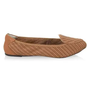 mesh material Clapham - Tan Woven Leather Loafers
