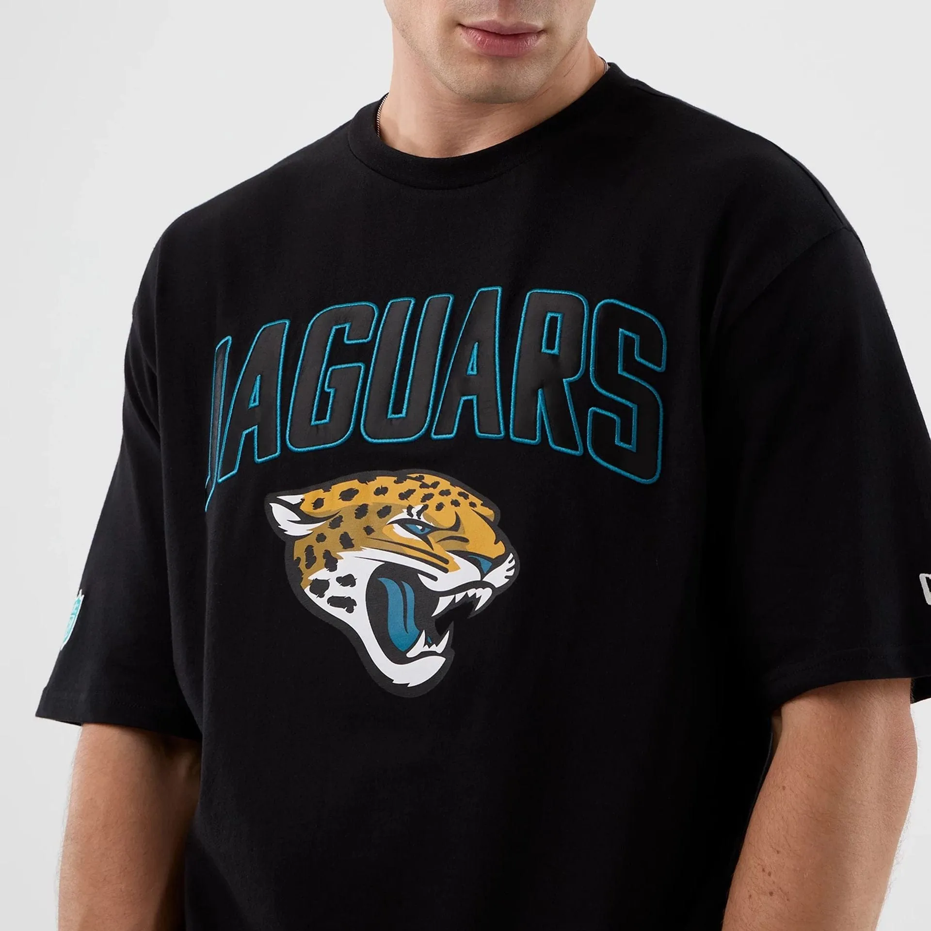 Leisure Wear Travel convenience Jacksonville Jaguars NFL International Series Games Black Oversized T-Shirt