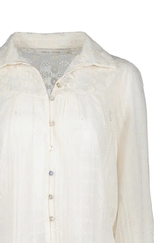 Esme Eyelet Blouse Brunch Fit Cool Edge