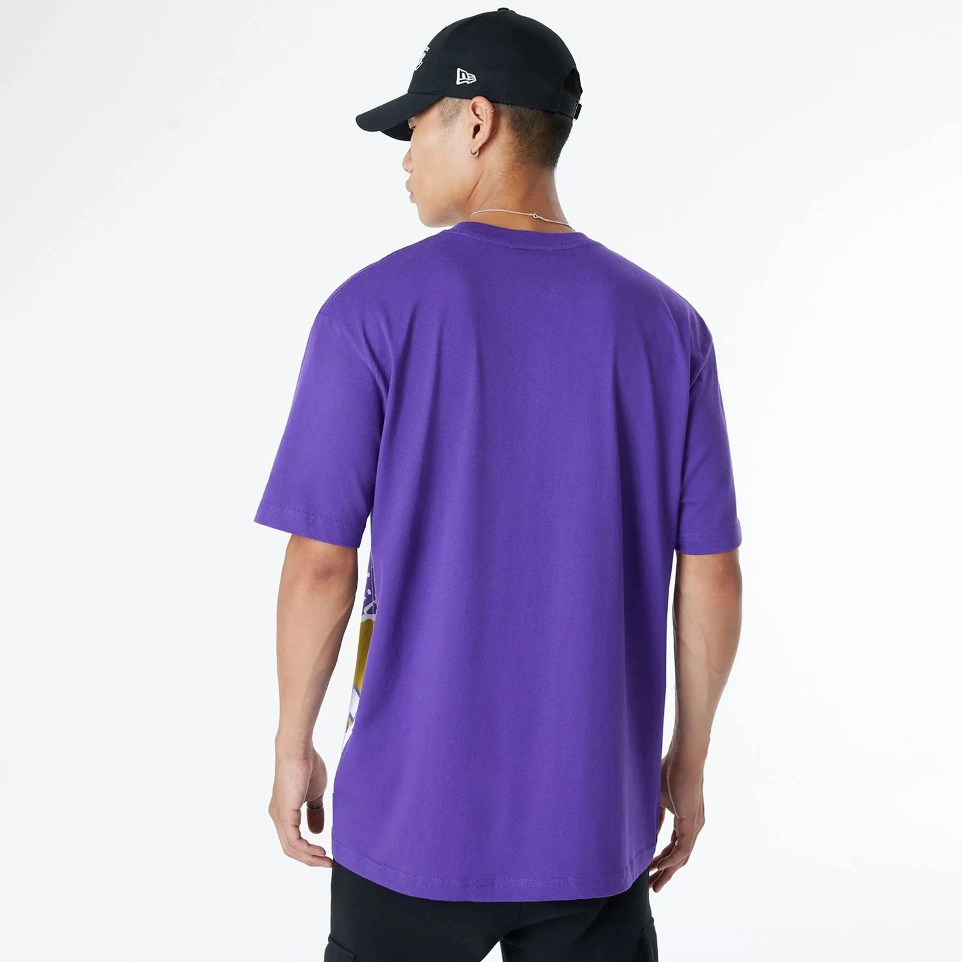 LA Lakers Sport Classic Purple T-Shirt Flexible Collar Linen blend