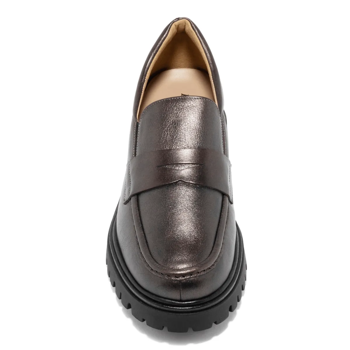 PieSanto Women's 245629-10 Metal Caoba Leather Rock Jog Ergonomic Fit