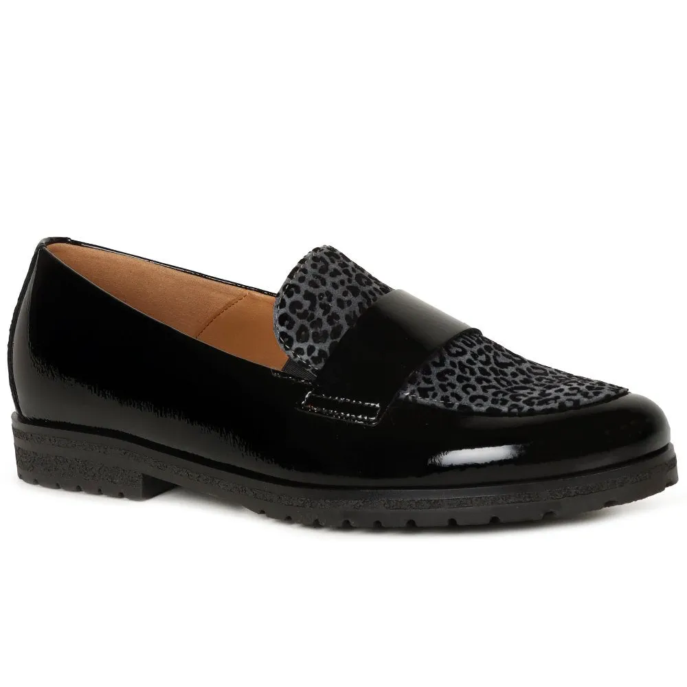 Gabor Womens Shoe 72.042.27 Black Patent/Anthracite Orthopedic Insoles City Tour