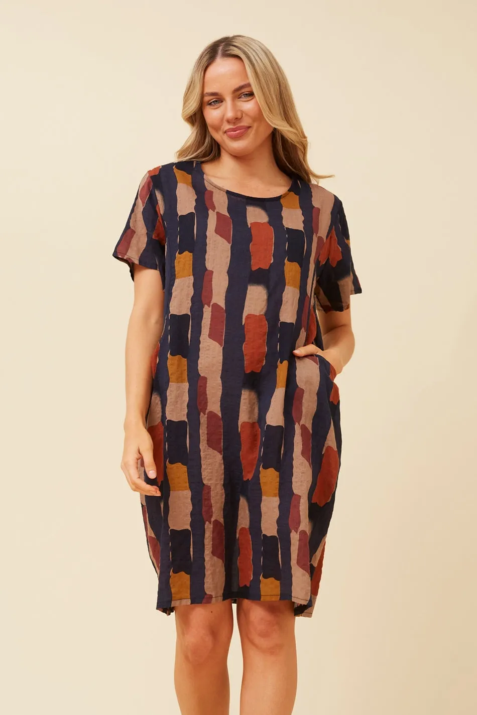 Bride Side VINE ABSTRACT PRINT DRESS