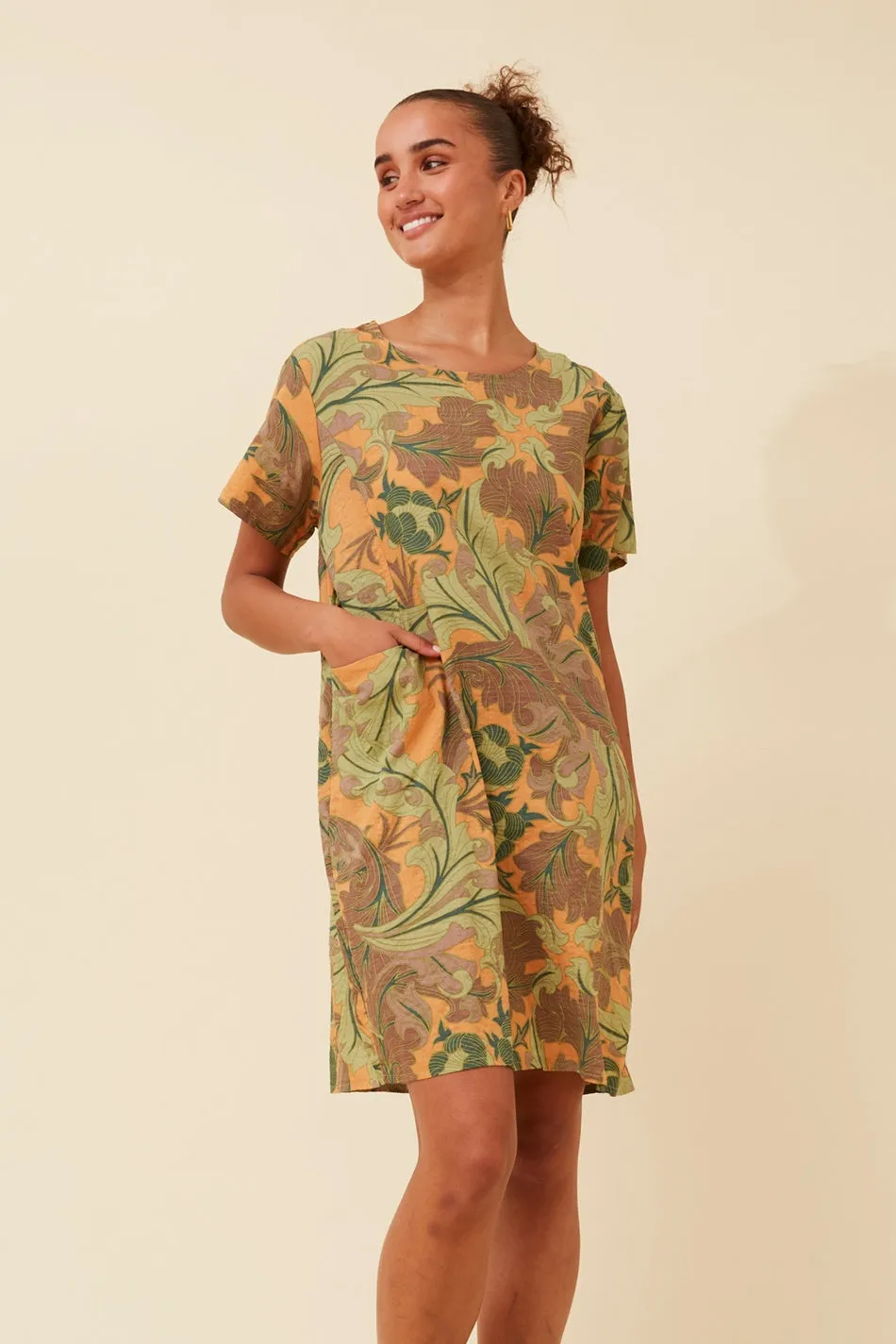 Retro Mood VINE LEAF PRINT DRESS