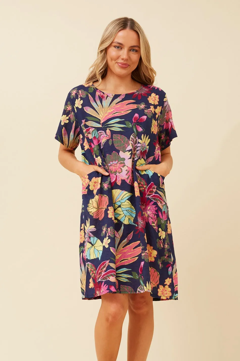 VINE TROPICAL SHIFT DRESS Formal Wear Interchangeable-Detail