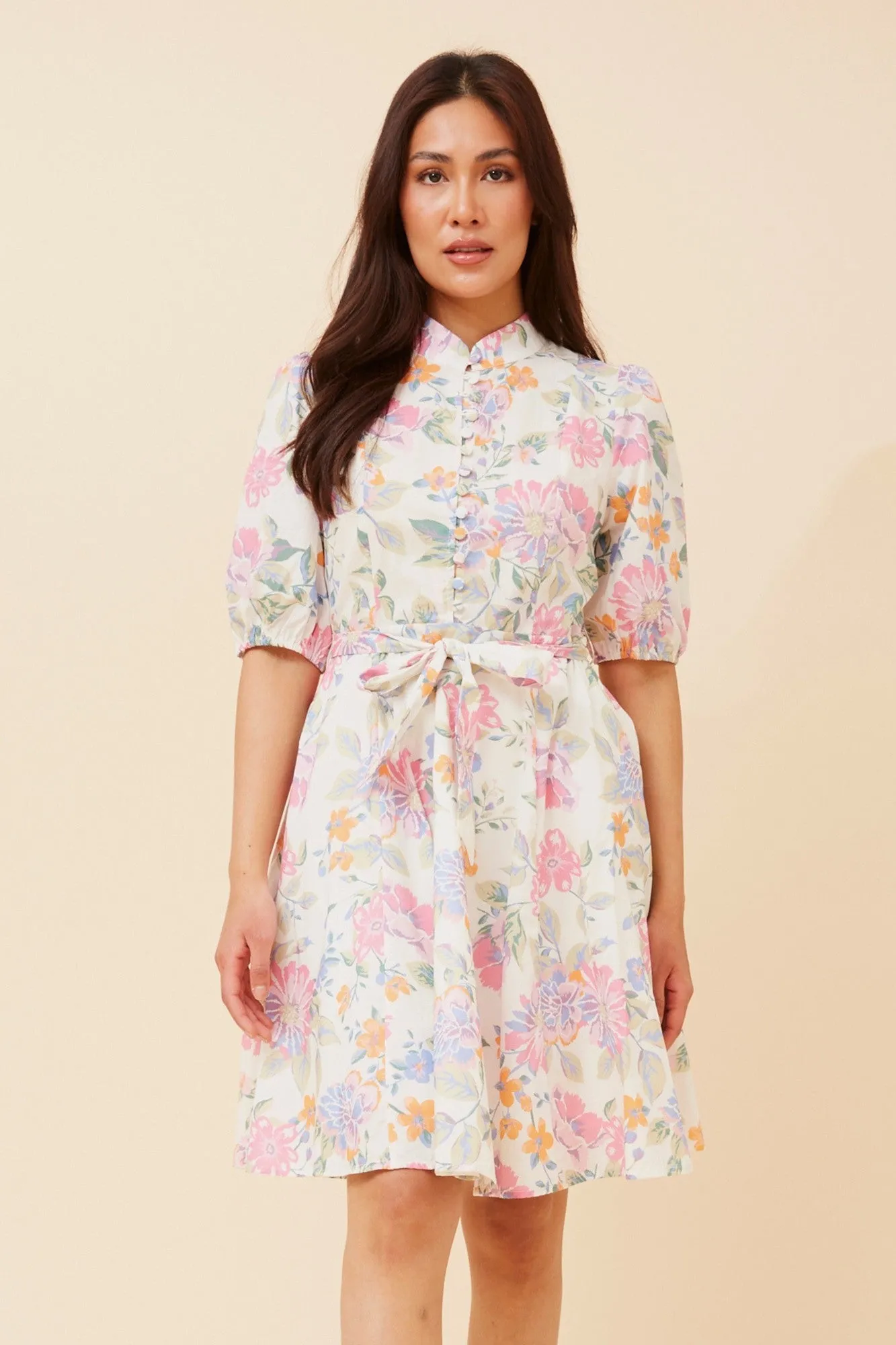 BRYNLEE FLORAL SHORT DRESS Wrap Glow Street Flex