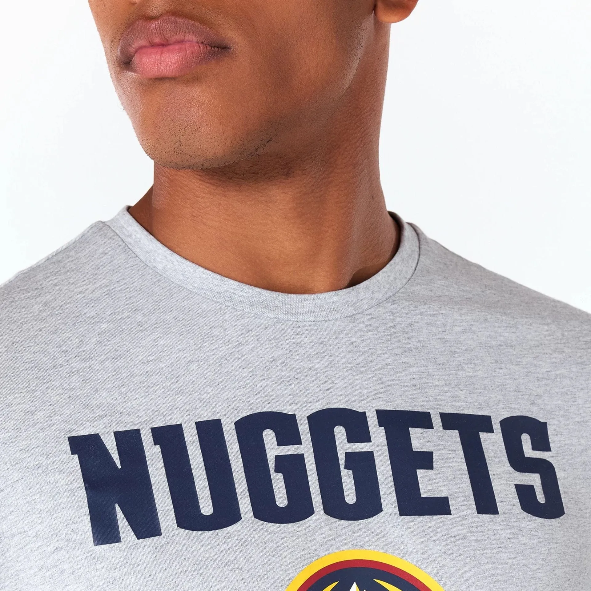 tall size insulated Denver Nuggets NBA Grey T-Shirt