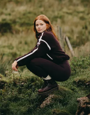 Style Moment Industry Fleece Half Zip in Mocha Bean