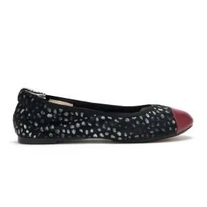 Harrow  - Silver Leopard with Burgundy Toe Cap Outing Shoes Lace Up Adjustability