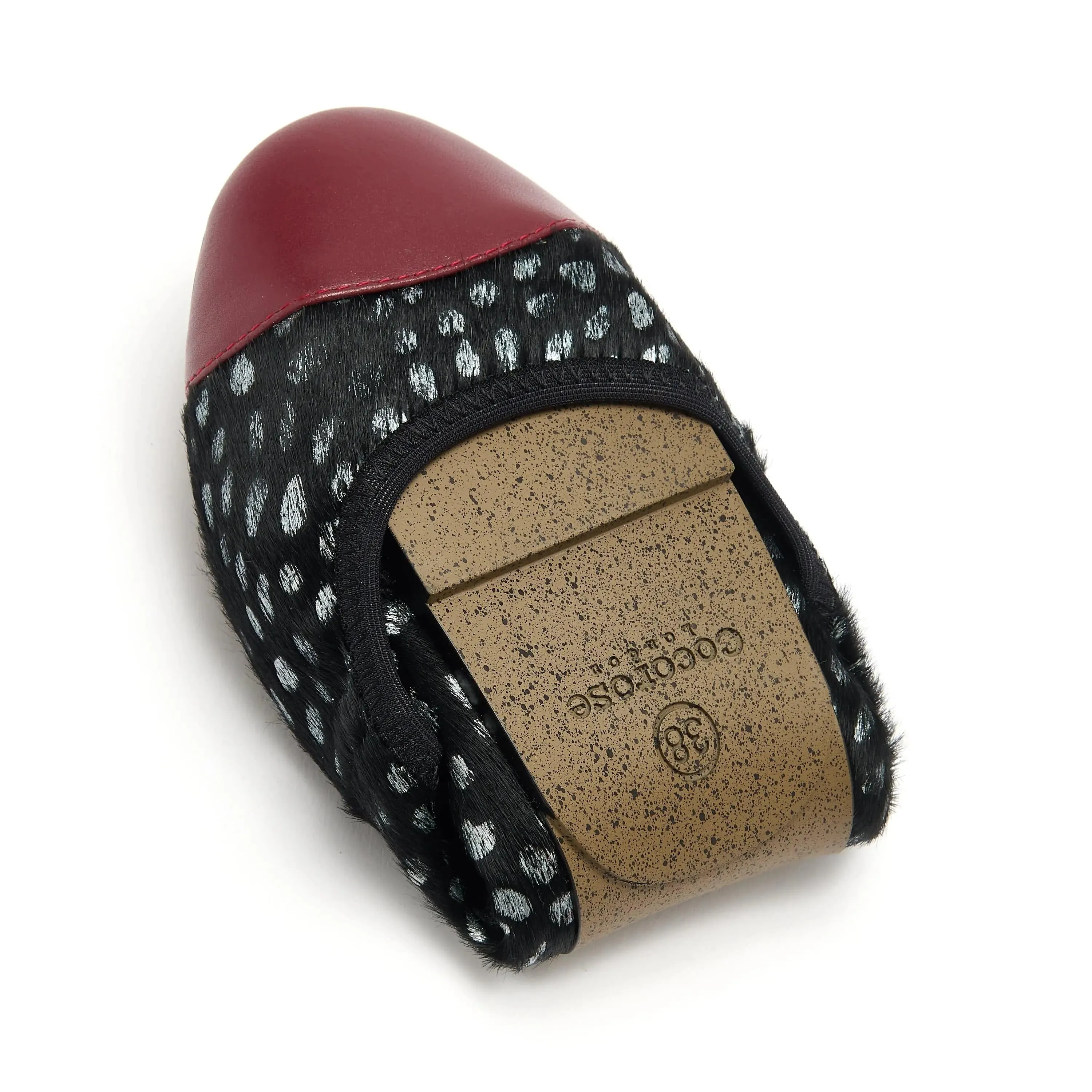 Join Step Harrow  - Silver Leopard with Burgundy Toe Cap