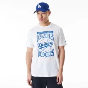 casual top coordinate with other items LA Dodgers MLB Baseball Stack White T-Shirt