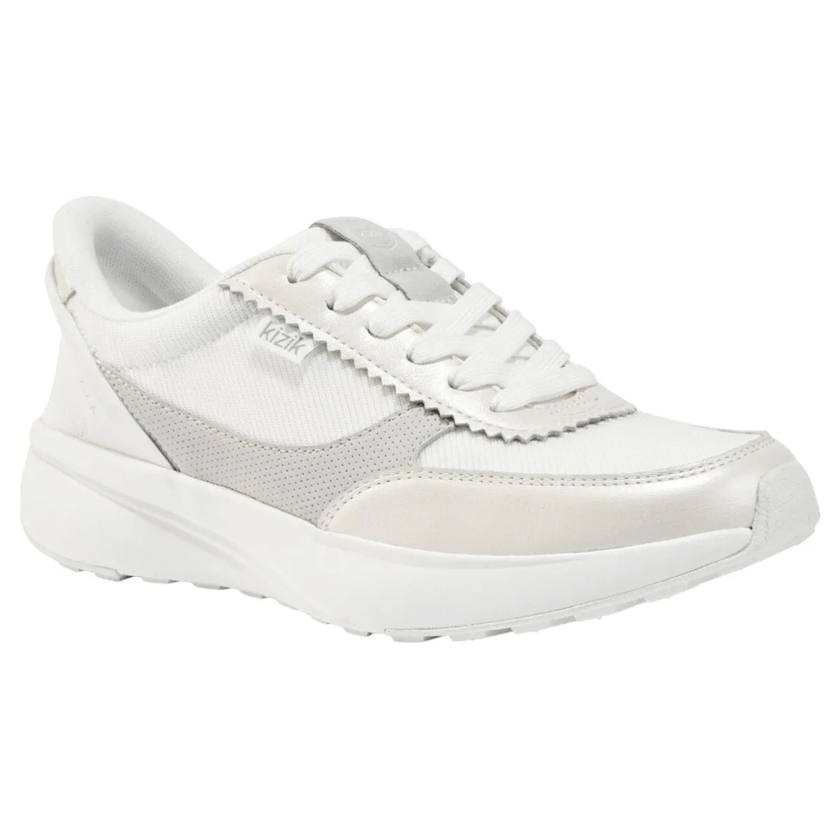 Kizik Women's Paris Metallic White orthopedic Cloud Soft