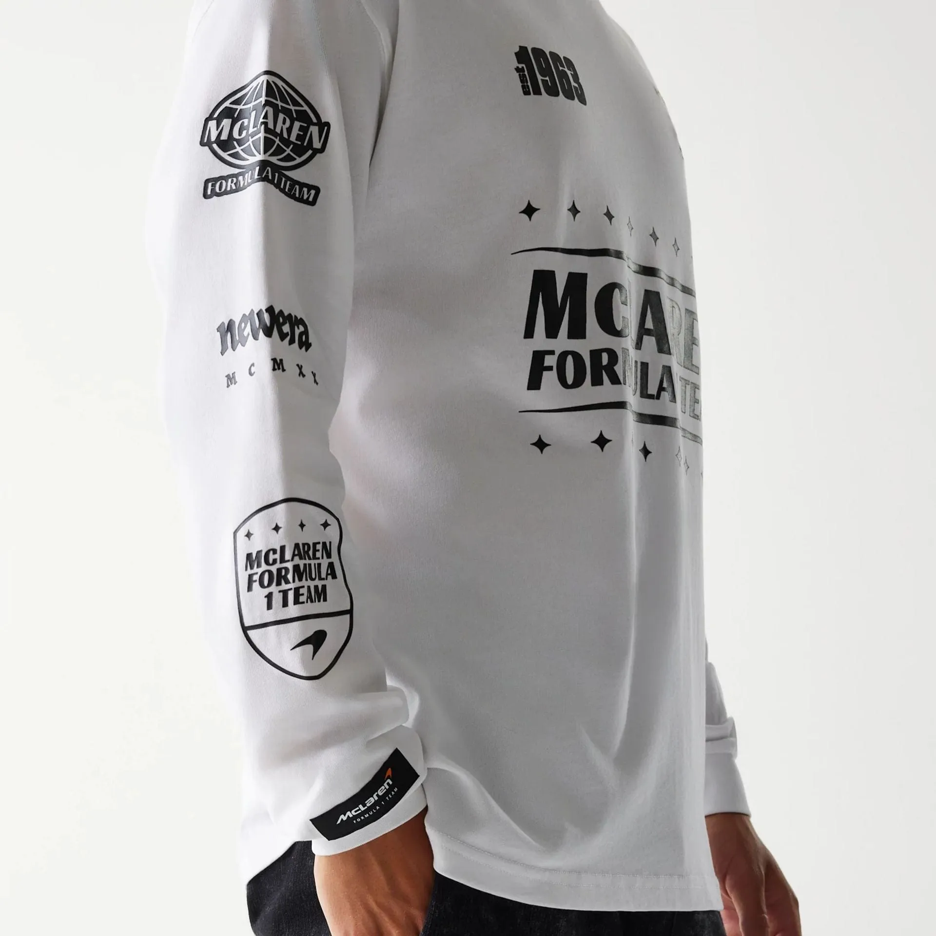 McLaren Racing White Long Sleeve T-Shirt Timeless and Chic Office Attire