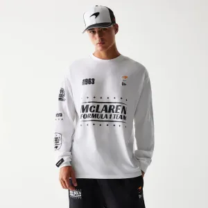 Flexible stretch McLaren Racing White Long Sleeve T-Shirt