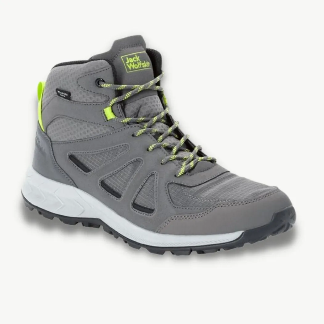 Airflow Ventilation Ports Racer jack wolfskin Woodland 2 Texapore Mid Men's Waterproof Hiking Shoes