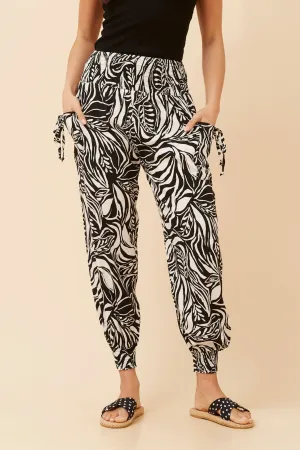 All Day Fit ABSTRACT PRINT HAREM PANTS
