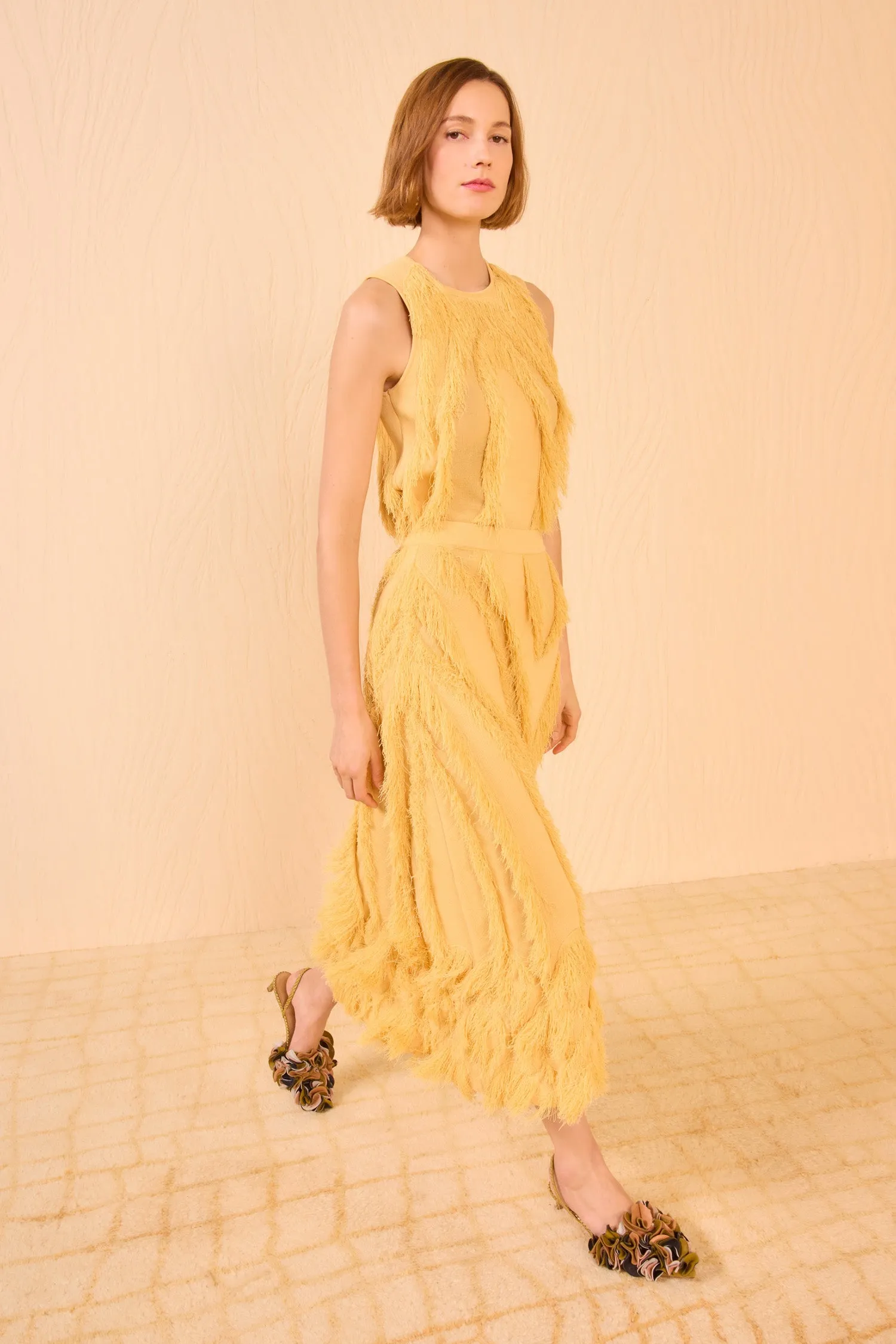 Astrid Knit Maxi Skirt - Goldfinch HighVisibility