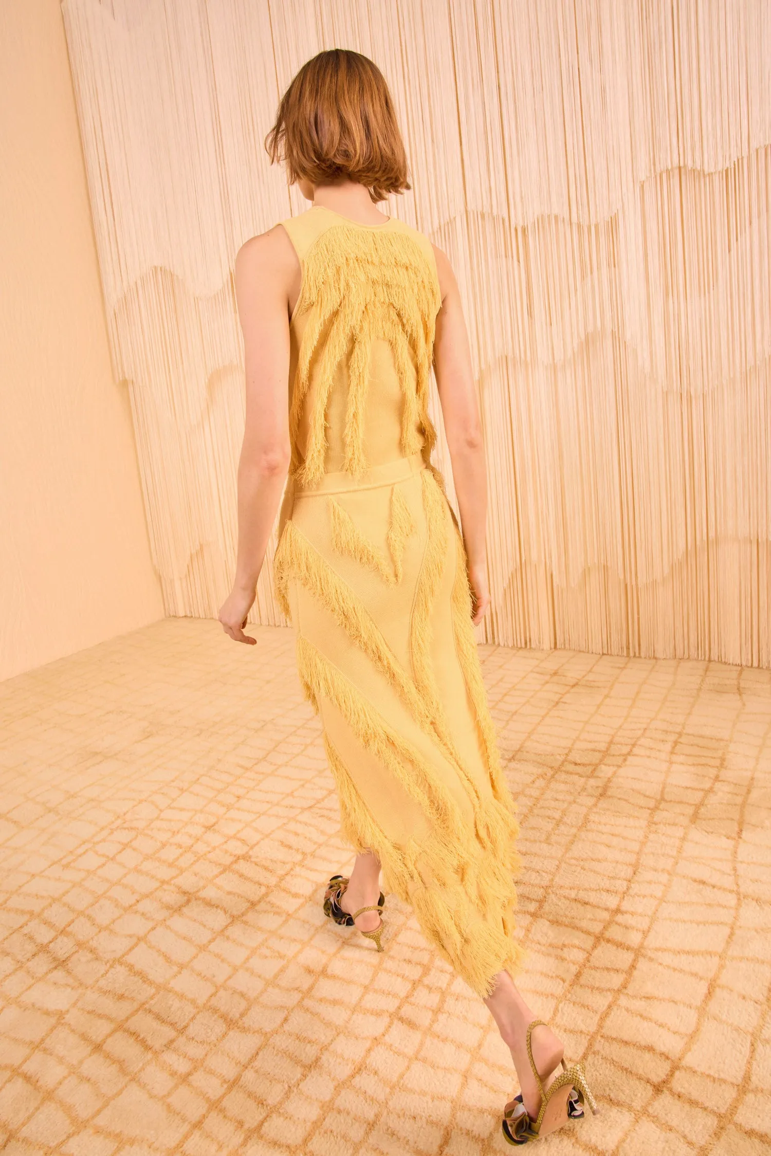 Digital Core Tight Core Astrid Knit Maxi Skirt - Goldfinch