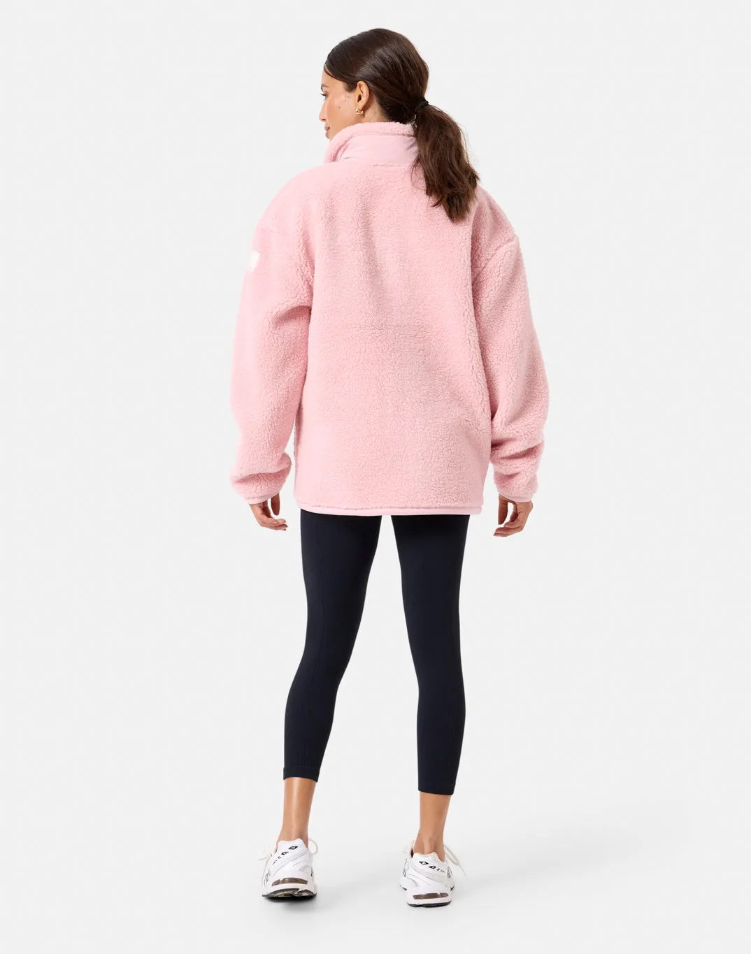 Wind Block Industry Fleece Jacket in Dusty Pink